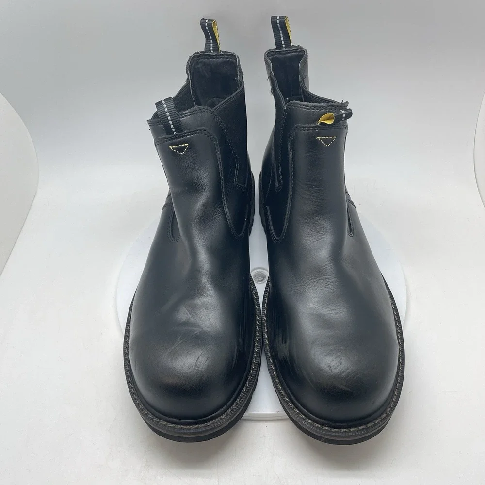 Ace Boots Mens 13‎ Firebrand 73361 Black Leather Comp Toe Workwear Slip On Shoes
